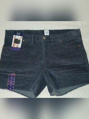 Gap Women's Dark Gray Corduroy Cutoff Shorts Sz 16
